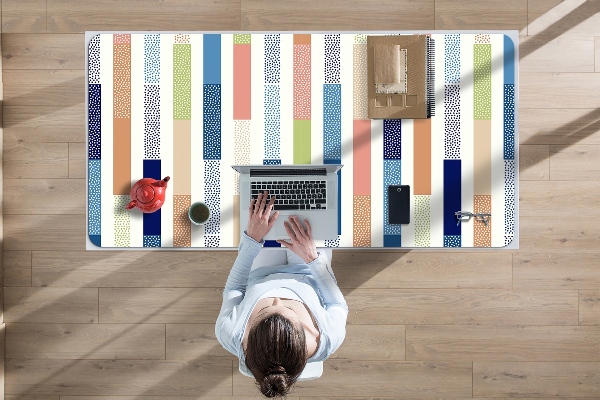 Sous-main bureau Rayures colorées