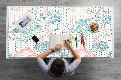 Tapis de bureau Nuages ​​et points