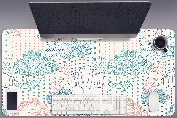 Tapis de bureau Nuages ​​et points