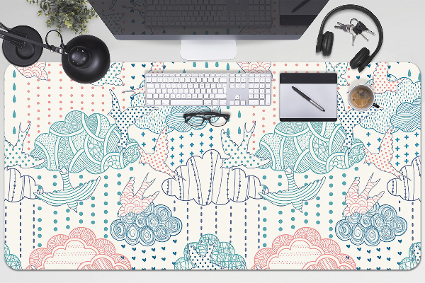 Tapis de bureau Nuages ​​et points