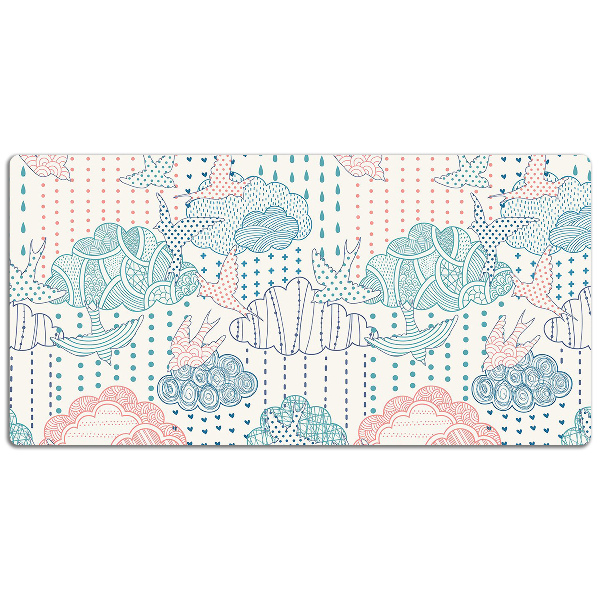 Tapis de bureau Nuages ​​et points