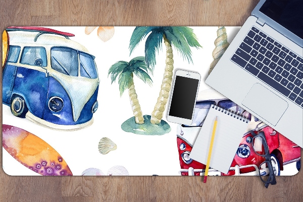 Tapis de bureau Plage de surfer