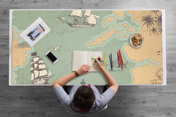 Tapis de bureau Carte au trésor