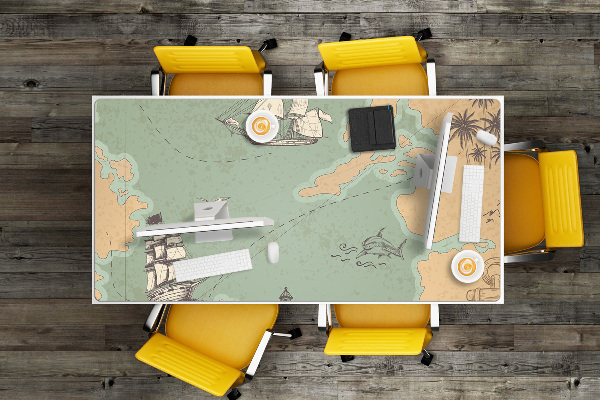 Tapis de bureau Carte au trésor