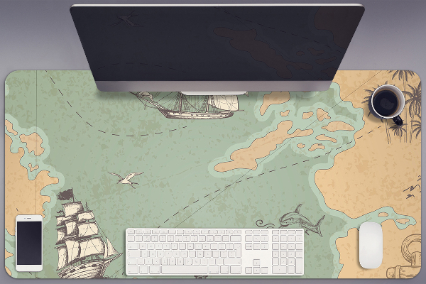 Tapis de bureau Carte au trésor