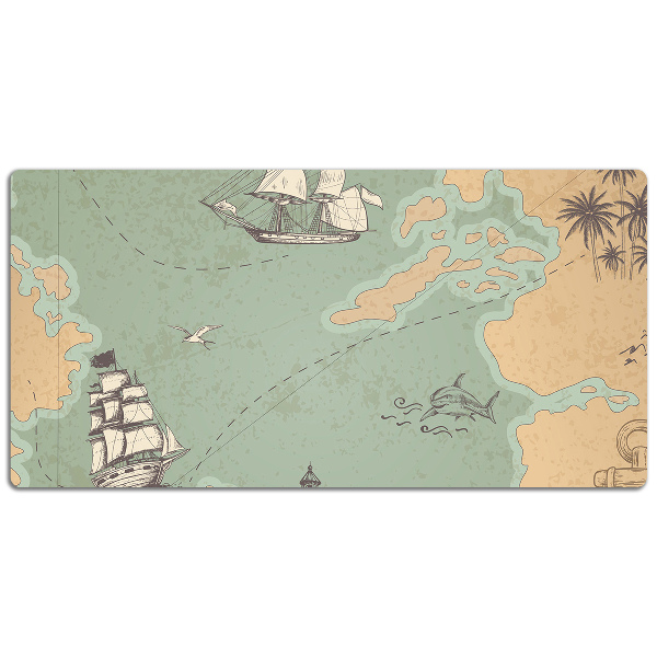 Tapis de bureau Carte au trésor