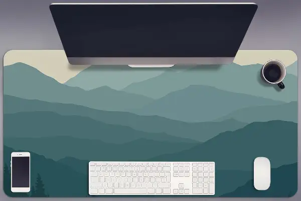 Sous main de bureau forêt