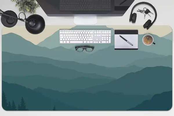 Sous main de bureau forêt