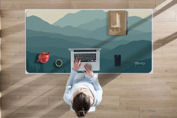 Sous main de bureau forêt