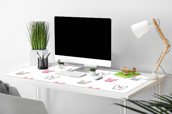 Sous-main bureau Lapins dans les couronnes