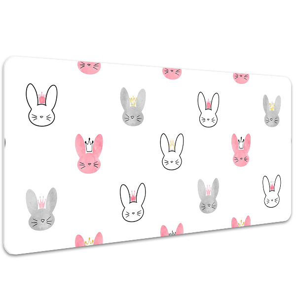 Sous-main bureau Lapins dans les couronnes