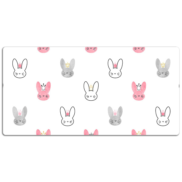 Sous-main bureau Lapins dans les couronnes
