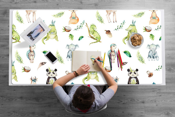 Sous-main bureau Animaux heureux