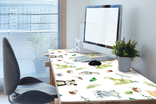 Sous-main bureau Animaux heureux