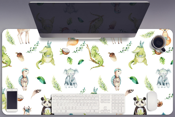 Sous-main bureau Animaux heureux