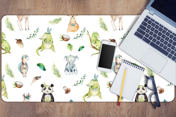 Sous-main bureau Animaux heureux
