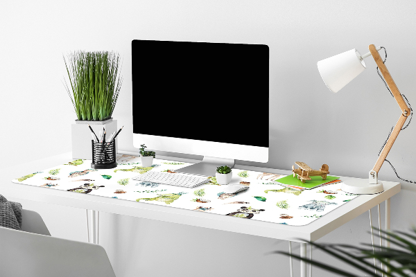 Sous-main bureau Animaux heureux