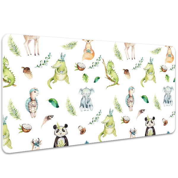 Sous-main bureau Animaux heureux