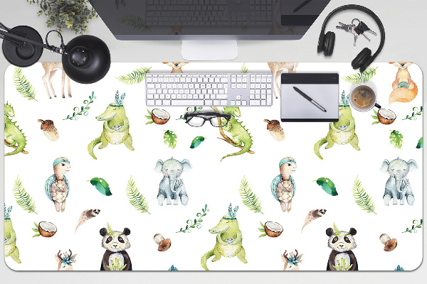 Sous-main bureau Animaux heureux
