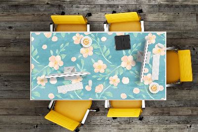 Sous-main bureau Fleurs pastel