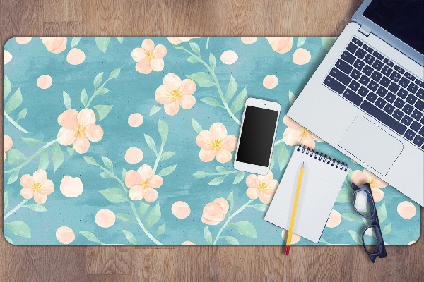 Sous-main bureau Fleurs pastel
