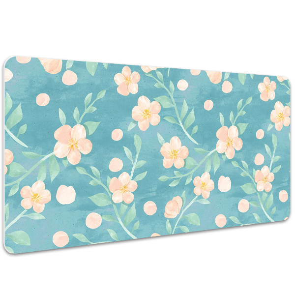 Sous-main bureau Fleurs pastel