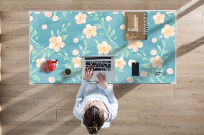 Sous-main bureau Fleurs pastel