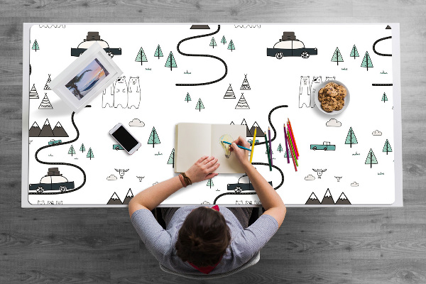 Sous main de bureau Thème de voyage