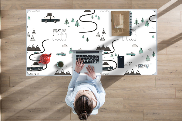Sous main de bureau Thème de voyage