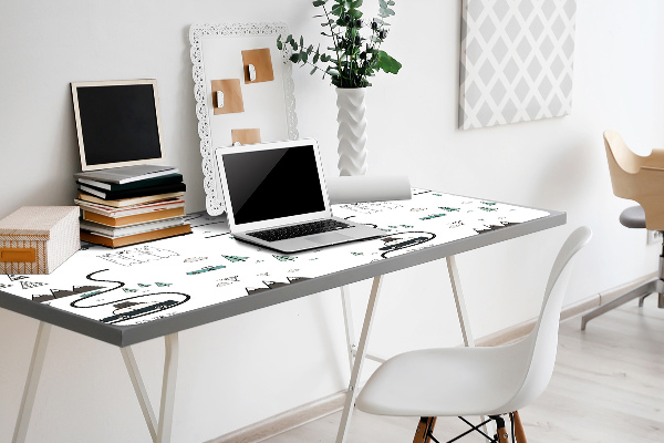 Sous main de bureau Thème de voyage