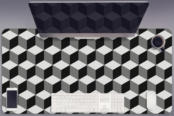 Protège bureau Motif de cubes 3D