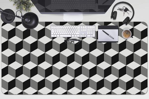 Protège bureau Motif de cubes 3D