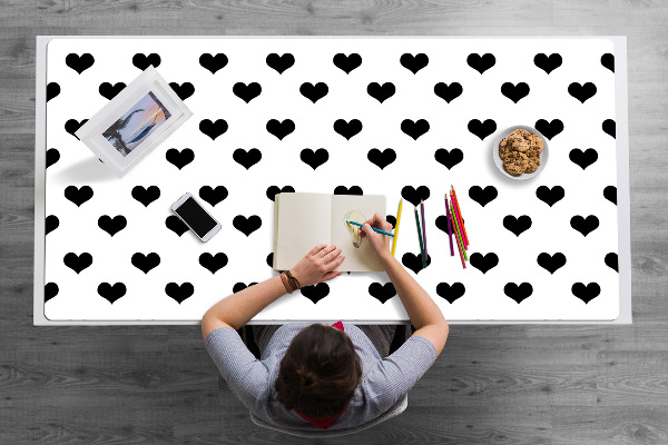 Tapis de bureau Coeurs Noirs