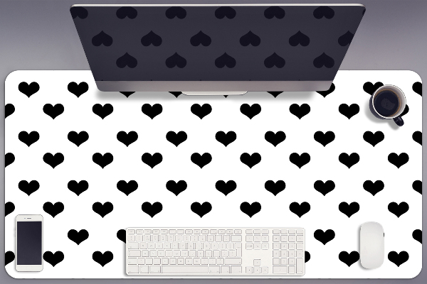 Tapis de bureau Coeurs Noirs