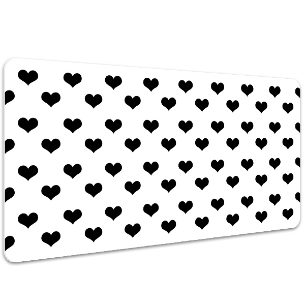 Tapis de bureau Coeurs Noirs