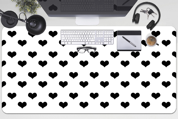 Tapis de bureau Coeurs Noirs