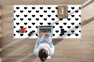 Tapis de bureau Coeurs Noirs