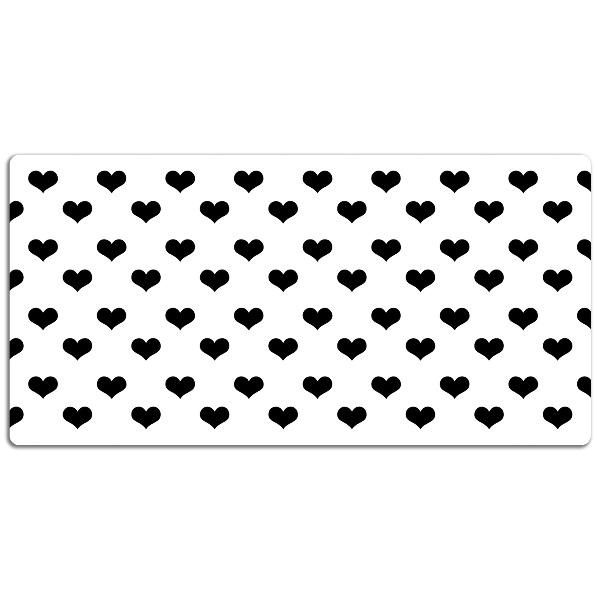 Tapis de bureau Coeurs Noirs