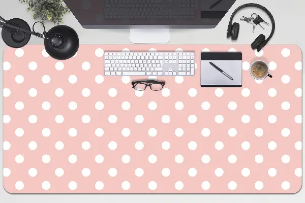 Tapis de bureau Points blancs