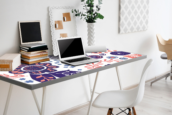Sous-main bureau Fleurs abstraites