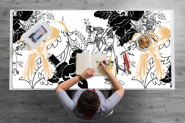 Sous main de bureau Oiseaux d'or