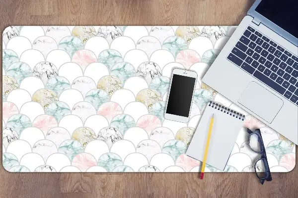 Sous-main bureau Marbre pastel