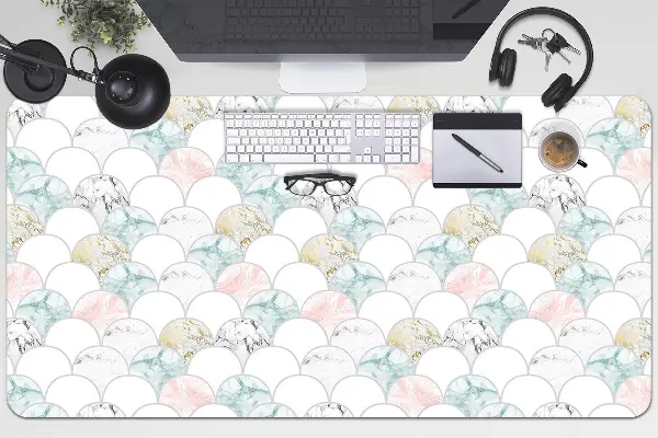 Sous-main bureau Marbre pastel