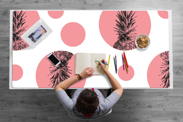 Sous main de bureau Ananas rose