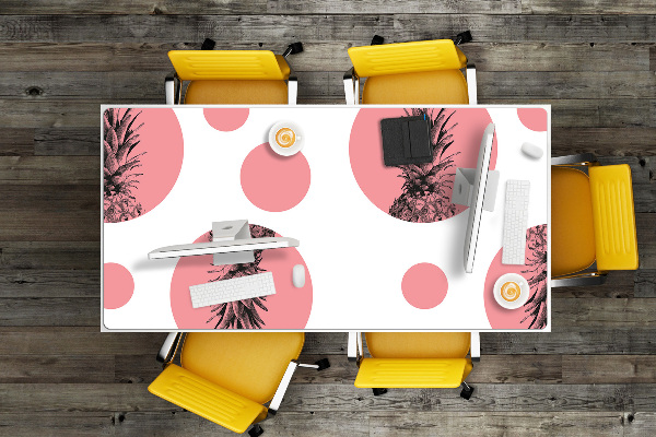Sous main de bureau Ananas rose