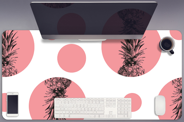 Sous main de bureau Ananas rose