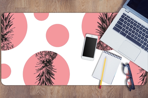 Sous main de bureau Ananas rose