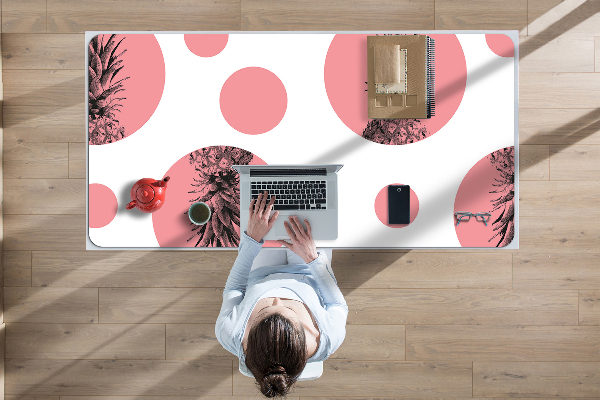 Sous main de bureau Ananas rose