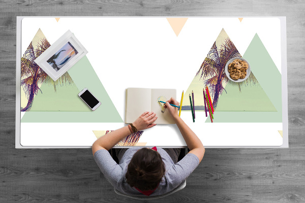 Sous-main bureau Palmiers en triangles