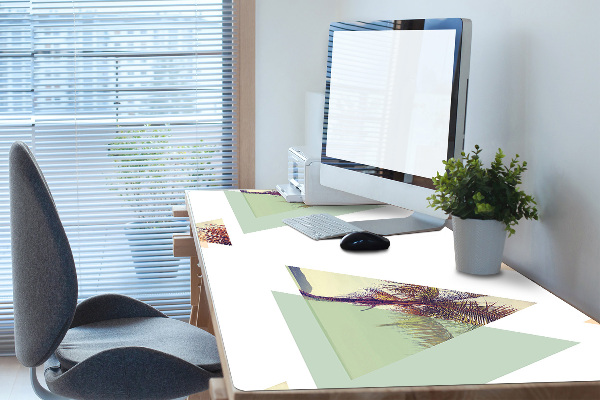 Sous-main bureau Palmiers en triangles